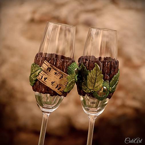Spoločná cesta zamilovaných - sada 2 svadobných pohárov na víno