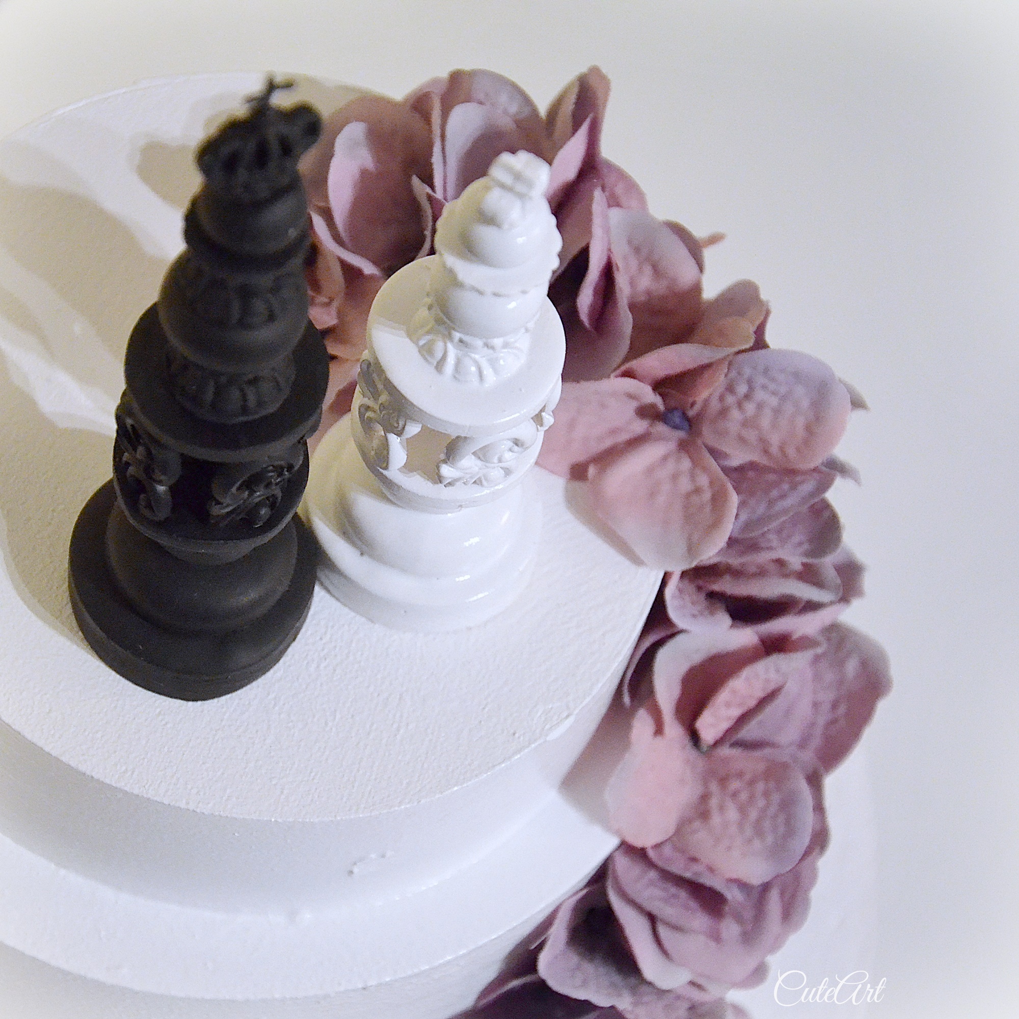 Kráľ a kráľovná II. - šachové figúrky na svadobnú tortu