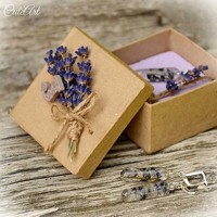 Levanduľa - sada šperkov v darčekovej krabičke