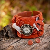 Líška - dámska sada (hodinky a náušnice)