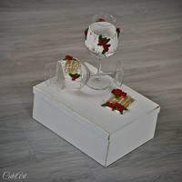 Sada svadobných pohárov Ruža v darčekovom balení