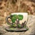 Voňavý les - šálka na kávu (ametyst, labradorit, ruženín, mesačný kameň, akvamarín)